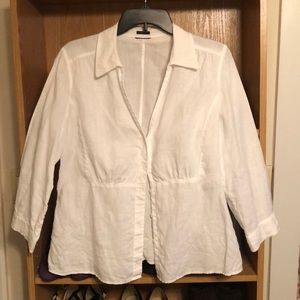 Irish Linen Button up Blouse